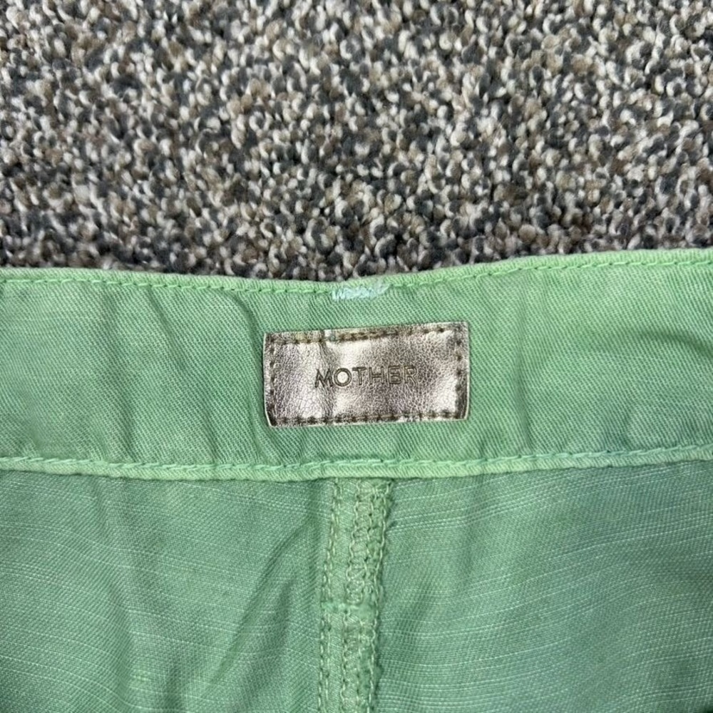 NEW Mother The‎ Shaker Chop Crop Pants Hedge Green Womens 25 Thin Lightweight - Picture 4 of 15